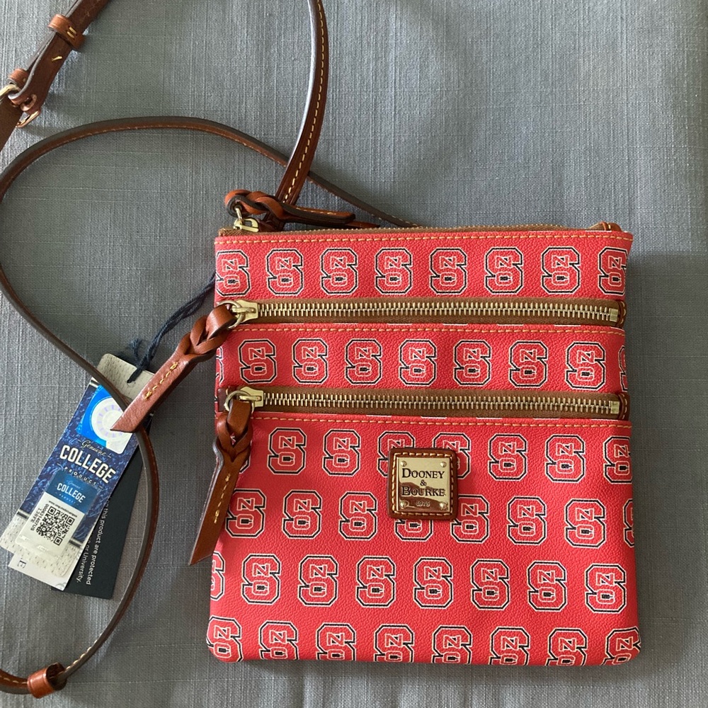 Dooney & Bourke N.C. State University Patterned Crossbody Bag, NWT